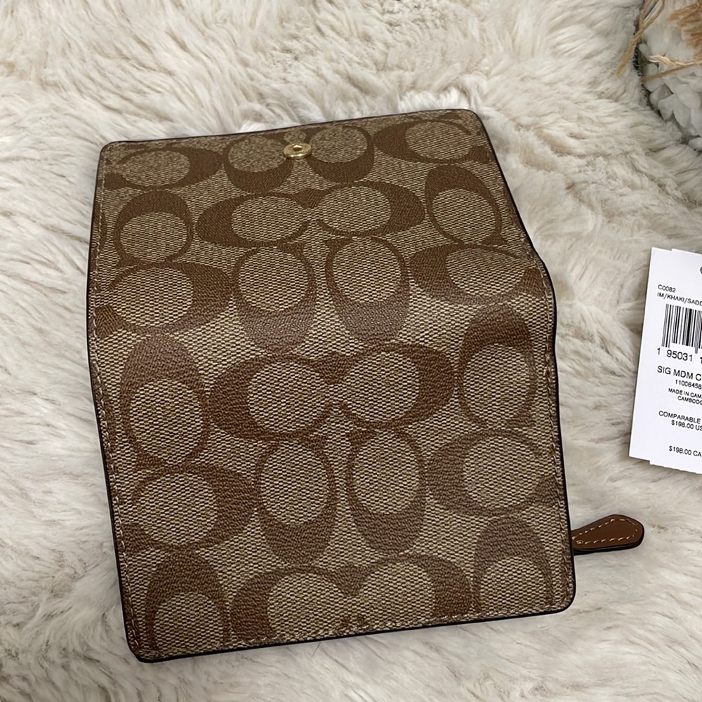 ✨Coach✨Medium Corner Zip Wallet In Signature Canvas - Picture 6 of 8